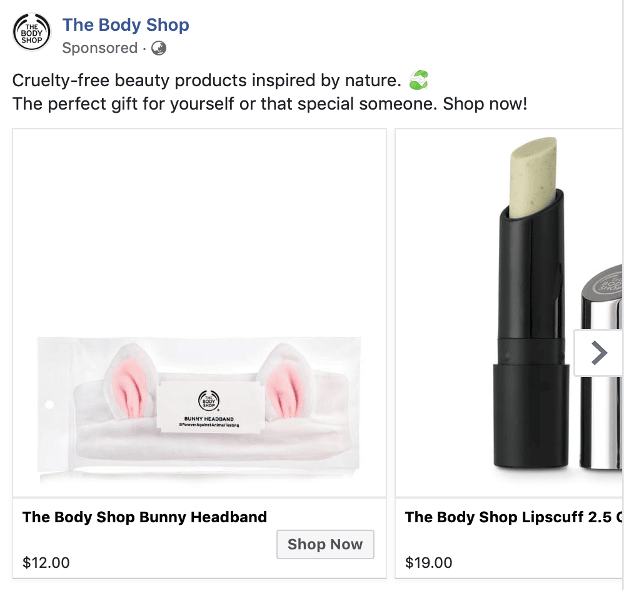 facebook ad for content distribution