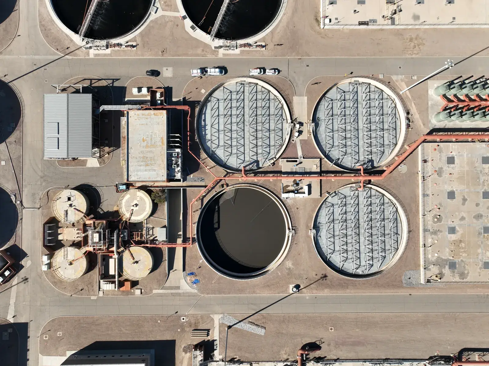 Straight-down aerial of an industrial facility in Casa Grande, Arizona